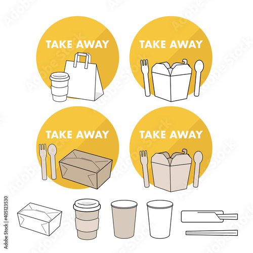take away to go illust