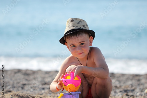 little child on the beach
