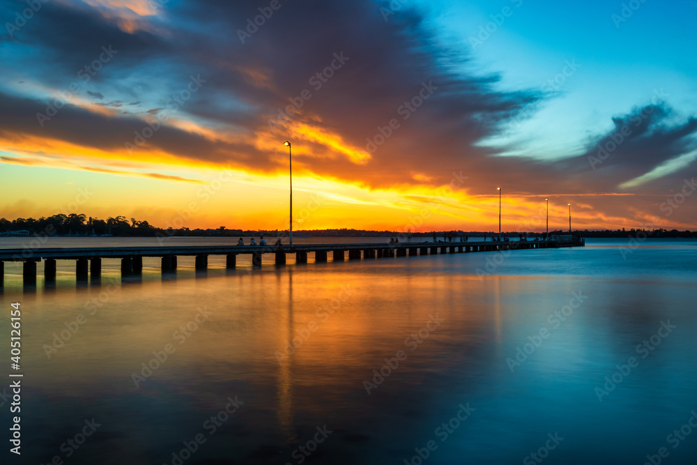 Dramatic Sky Sunset at Como Beach Jetty, Perth Dramatic Sky Sunset at Como Beach Jetty, Perth