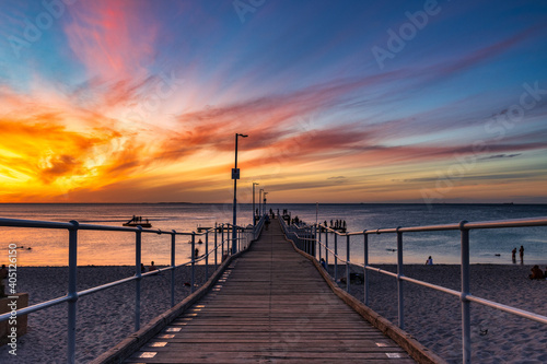 Sunset at Long Jetty at Coogee Beach  Perth  Australia