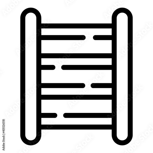 Wall bars icon. Outline wall bars vector icon for web design isolated on white background