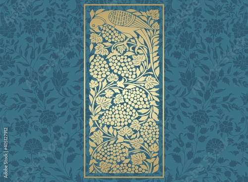 parrot, feathers ,wedding card design, royal India	