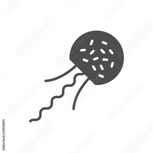 Microbe or bacterium glyph icon