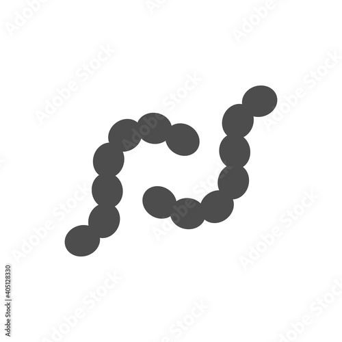 Coli or microbe glyph icon