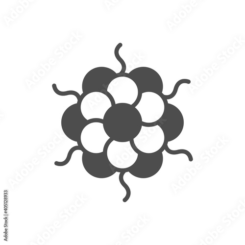 Microbe or bacterium glyph icon