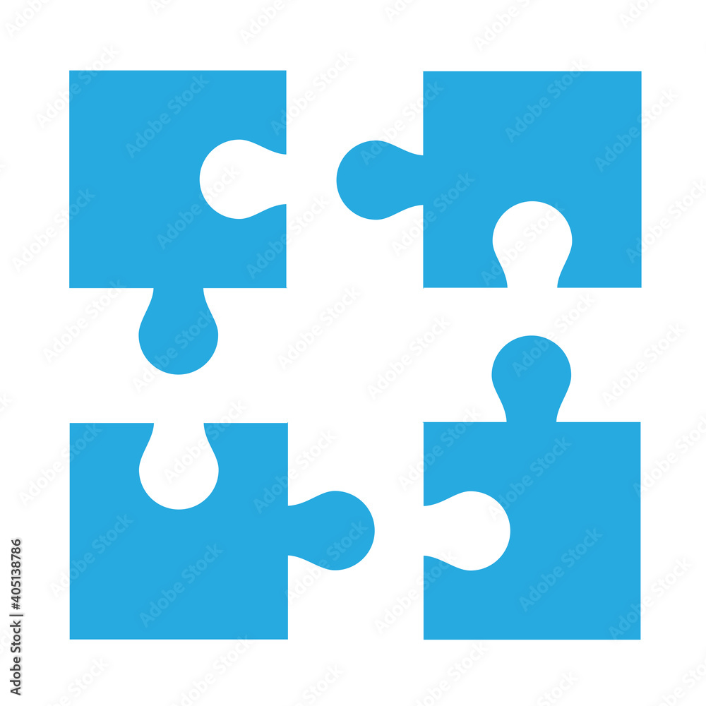 Puzzle pieces set. Collection of Jigsaw for marketing, icon and logo template. Modern flat puzzle, grid background. Puzzle pieces, vector illustration concept Puzzle pieces set. Collection of Jigsaw for marketing, icon and logo template. Modern flat puzzle, grid background. Puzzle pieces, vector illustration concept
