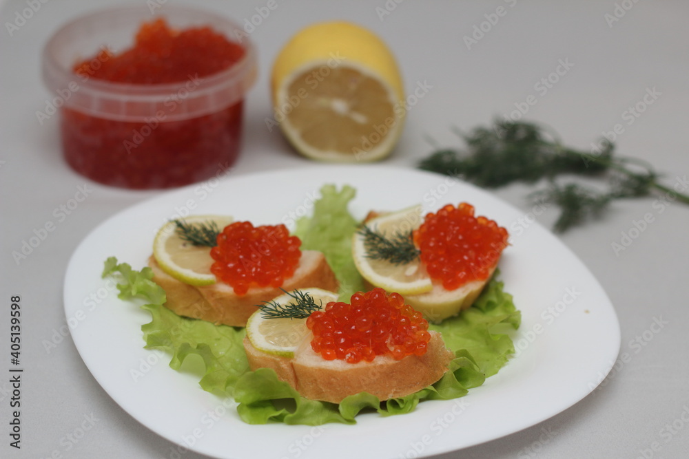 sandwiches with red caviar sandwiches with red caviar