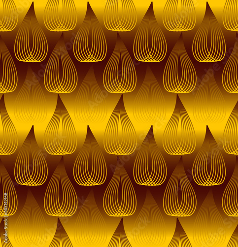 retro abstract line drops seamless honey