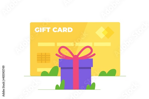 Discount, Loyalty card program and customer service. Vector illustration.