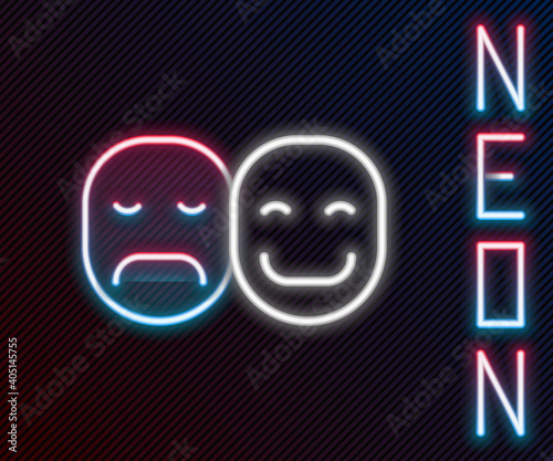 Glowing neon line Poker player icon isolated on black background. Colorful outline concept. Vector Illustration.