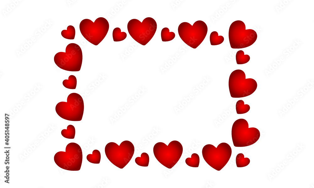 Color Paper Heart Frame Background. Heart Frame with space for Text. Romantic Scattered Hearts Texture. Love. Design for Valentine's Day or Weddings and Mother's Day. Vector illustration Color Paper Heart Frame Background. Heart Frame with space for Text. Romantic Scattered Hearts Texture. Love. Design for Valentine's Day or Weddings and Mother's Day. Vector illustration