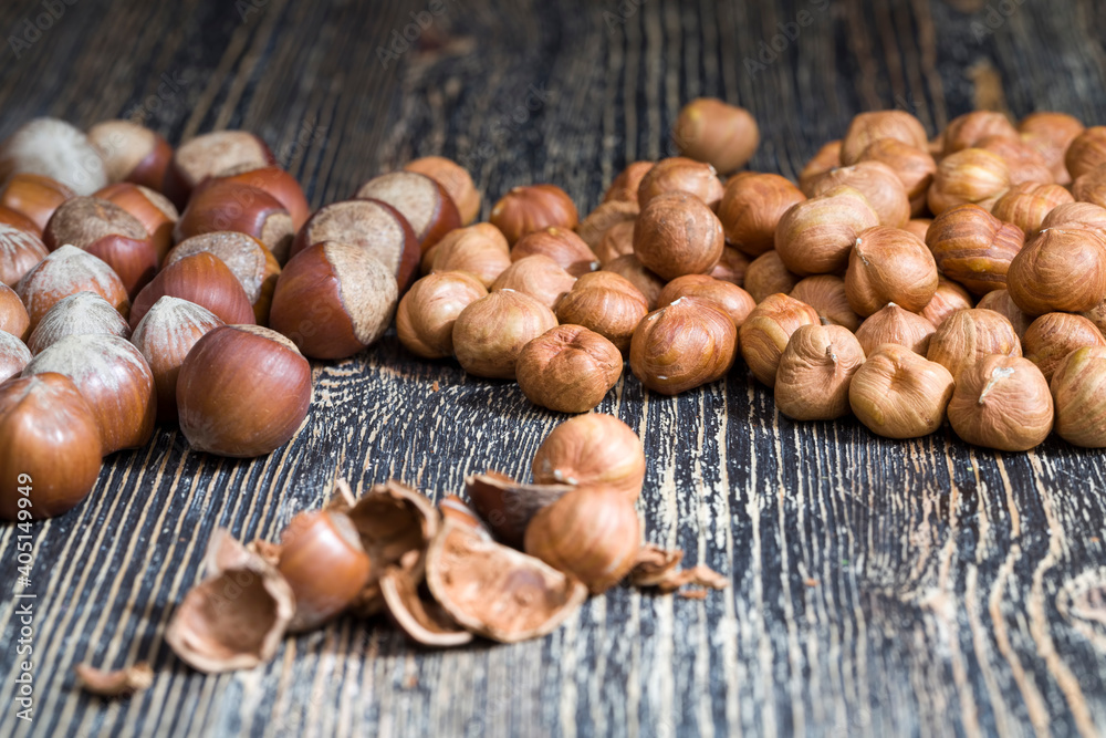 Obraz premium hazelnuts that are used for food