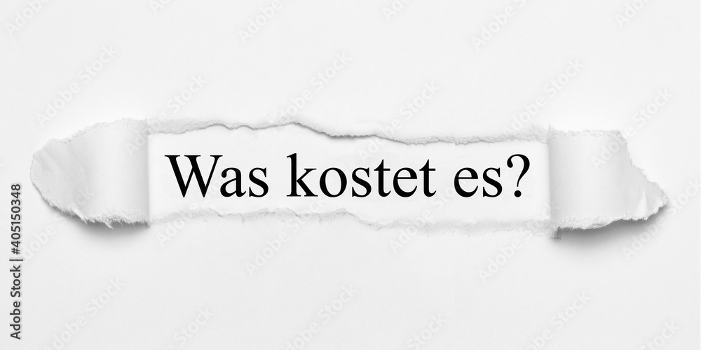 Obraz premium Was kostet es?