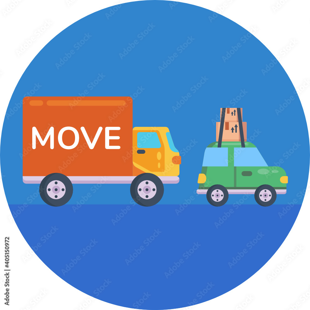 Moving home icons. Moving company. Relocation company. Vectors. 