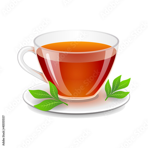 Vector illustration cup black tea