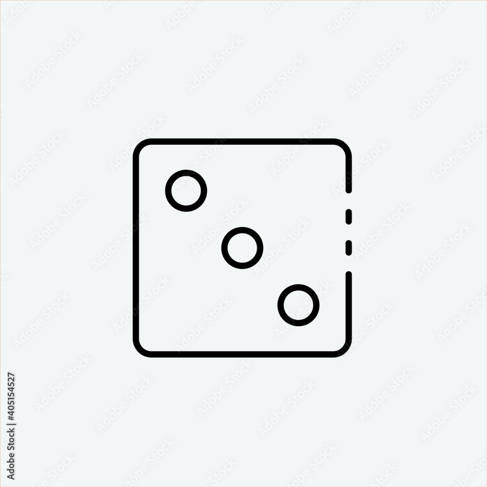 Dice vector icon illustration sign Dice vector icon illustration sign