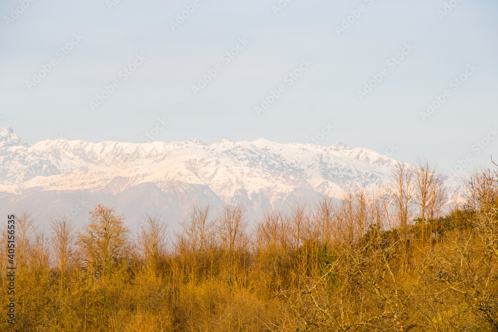 Egrisi mountain landscape, winter landscape in Samegrelo Egrisi mountain landscape, winter landscape in Samegrelo