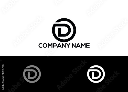 OD logo design icon template