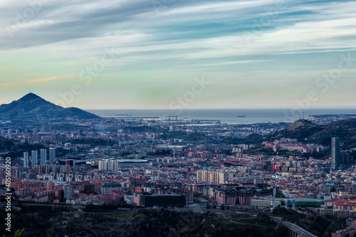 cityscape of the city of bilbao in the basque country