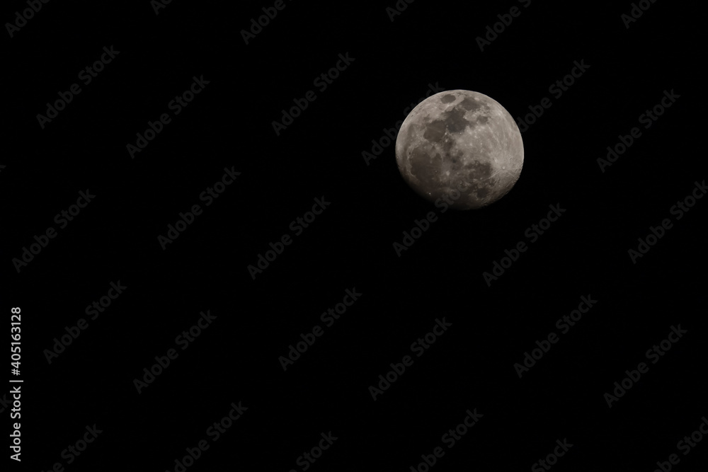 The moon on the black night in thailand The moon on the black night in thailand
