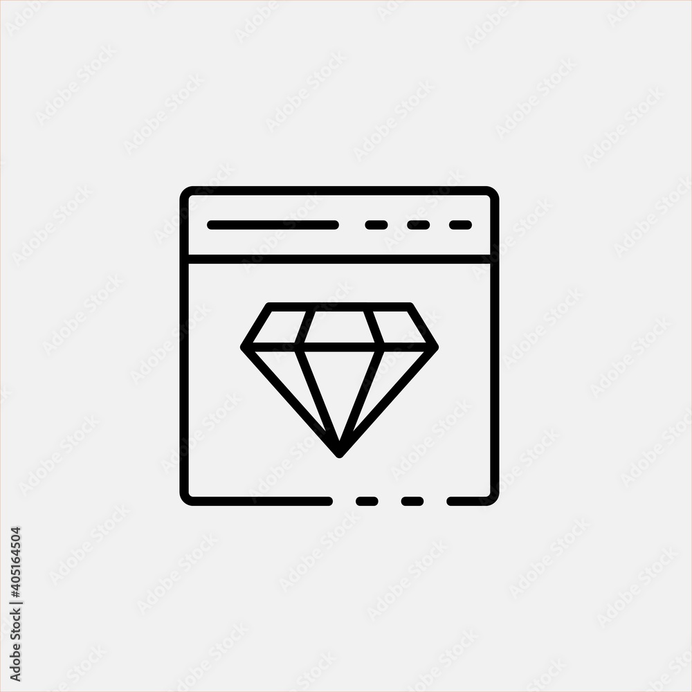 Diamond vector icon illustration sign Diamond vector icon illustration sign