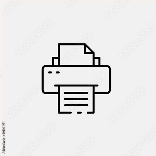 Printer vector icon illustration sign