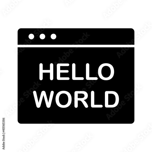 Hello World Icon photo