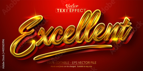 Excellent text, shiny gold style editable text effect
