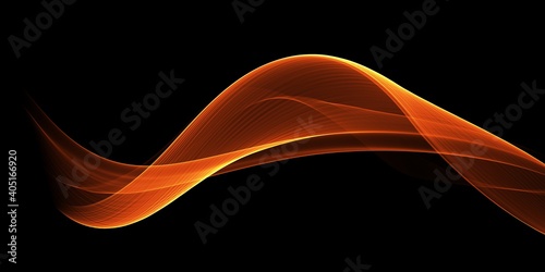 Abstract colorful template wave background. Brochure design orange illustration
