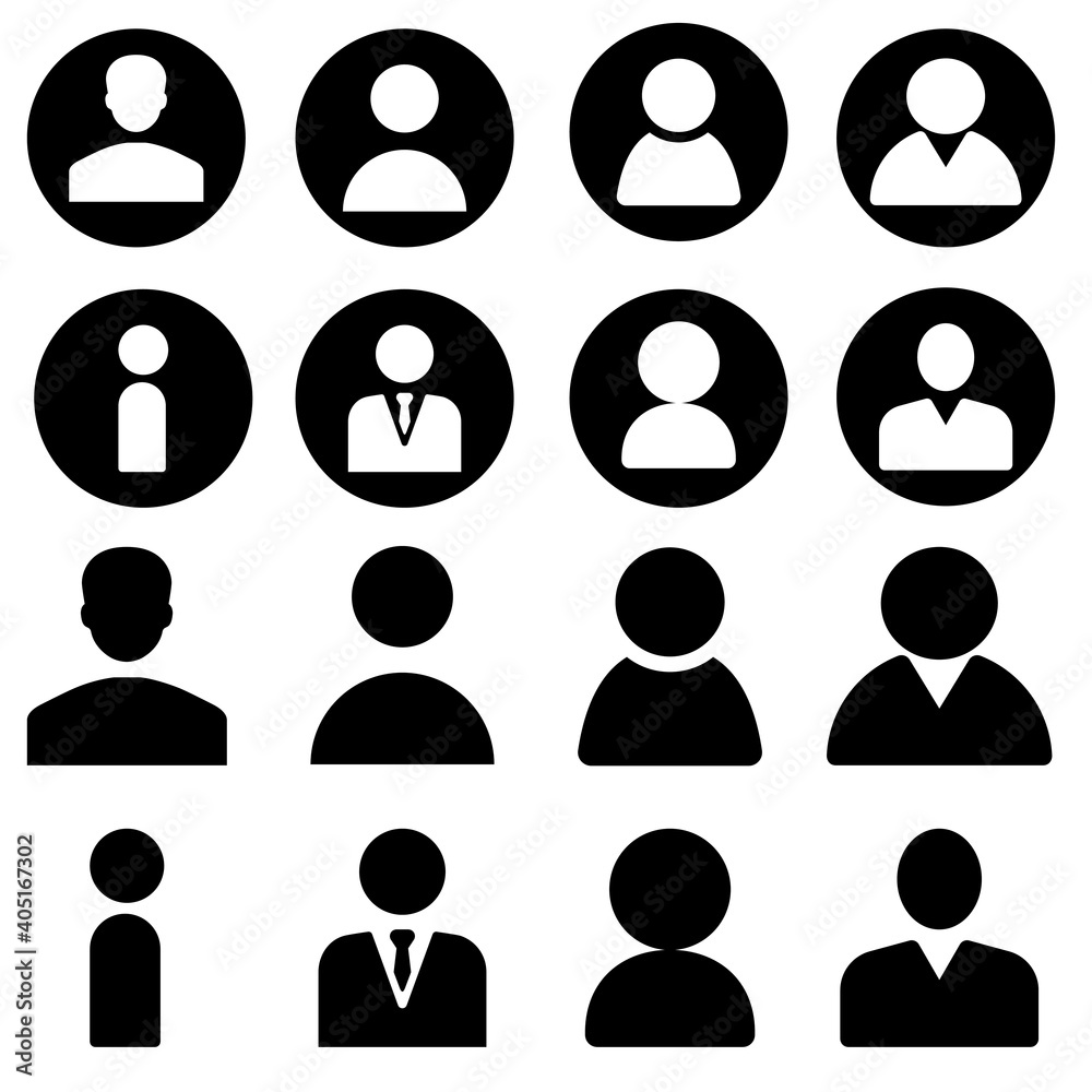 User icon vector set. people illustration sign collection. Man symbol. User icon vector set. people illustration sign collection. Man symbol.