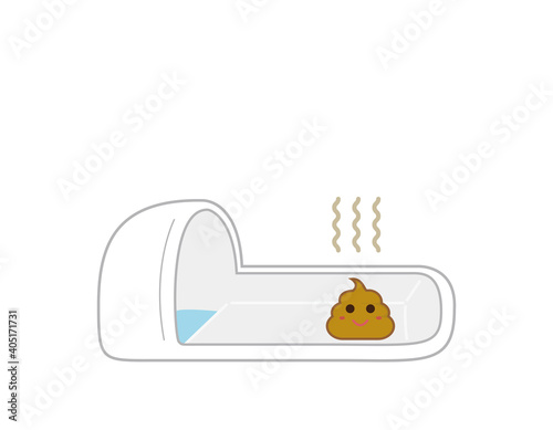 うんちとトイレのベクターイラスト　健康