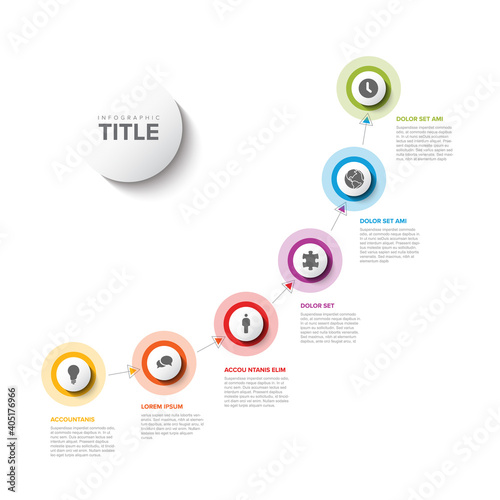 Infographic progress timeline template