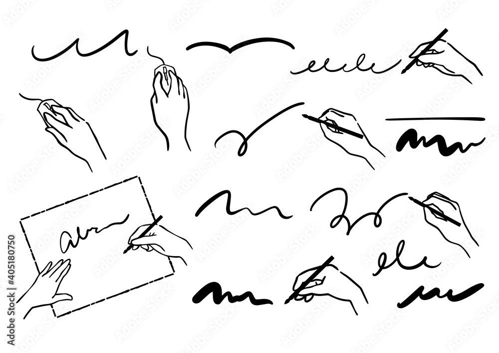 手書きスケッチ風の手のイラスト Stock Vector Adobe Stock