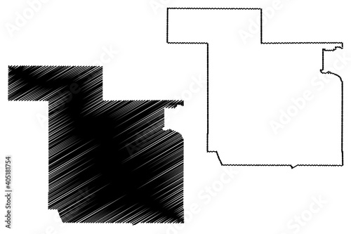 Sandoval County, New Mexico (U.S. county, United States of America, USA, U.S., US) map vector illustration, scribble sketch Sandoval map photo