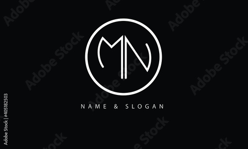MN, NM, M, N abstract letters logo monogram