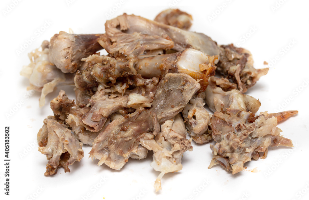 bone chicken on a white background bone chicken on a white background