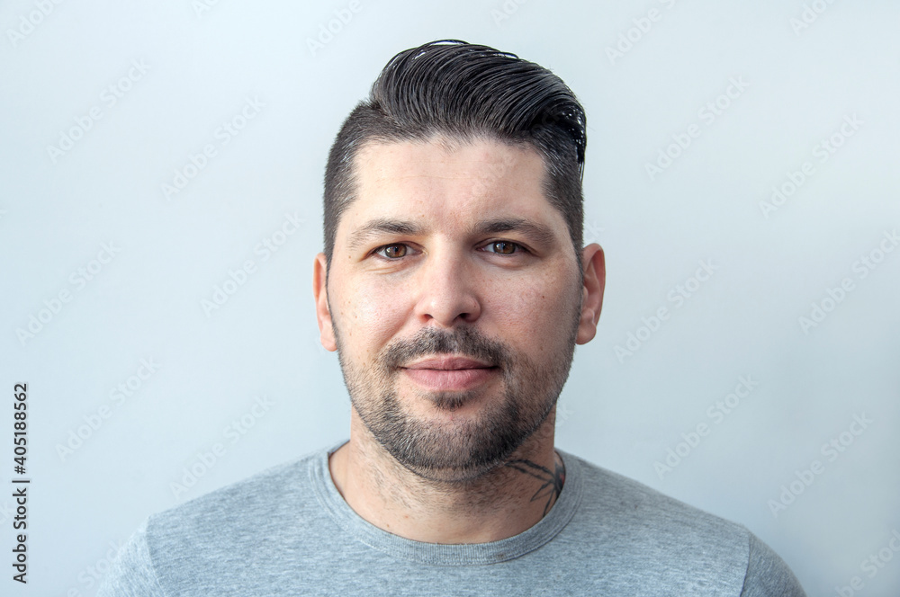Fototapeta premium Close up portrait of a young man.