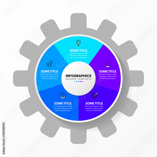 Infographic design template. Creative concept with 5 steps