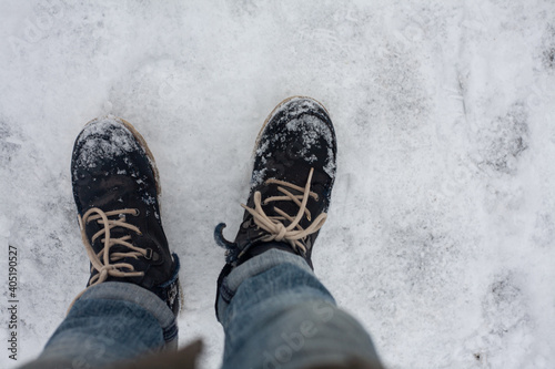 boots on snow