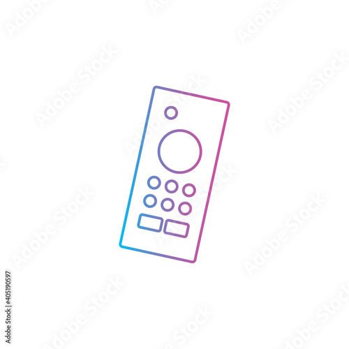 remote controller outline line style icon for wireless smart tv device vector illustration
