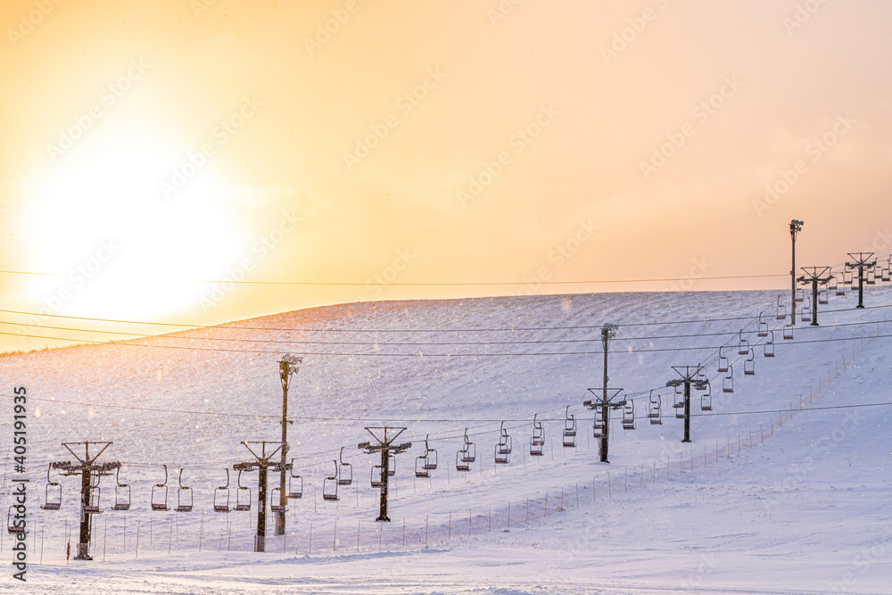 【冬イメージ】冬のスキー場