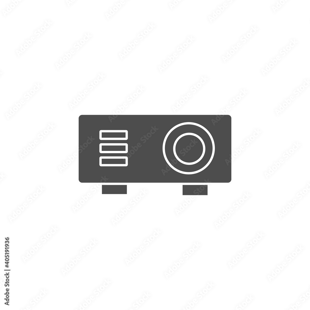 projector black solid style icon for presentation business meeting vector illustration projector black solid style icon for presentation business meeting vector illustration