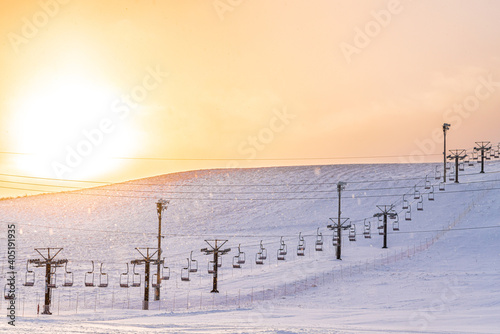 【冬イメージ】冬のスキー場