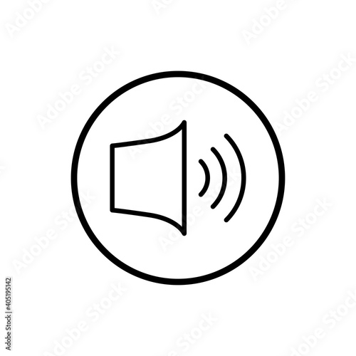 Audio speaker line icon