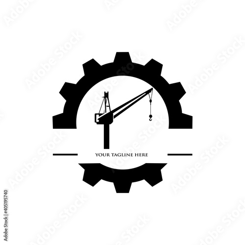 Vector crane logo for construction company