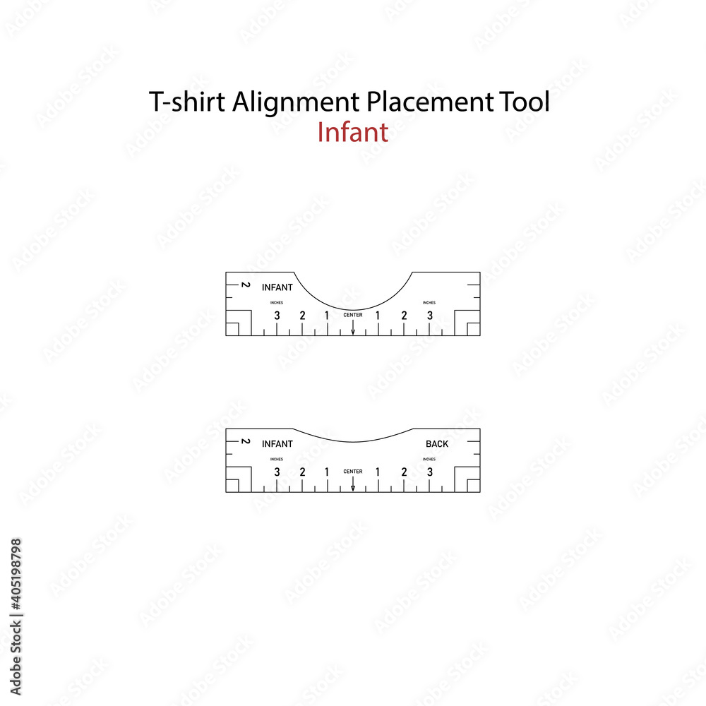 T Shirt Ruler Vector Bundle T shirt Alignment Placement Tool Infant