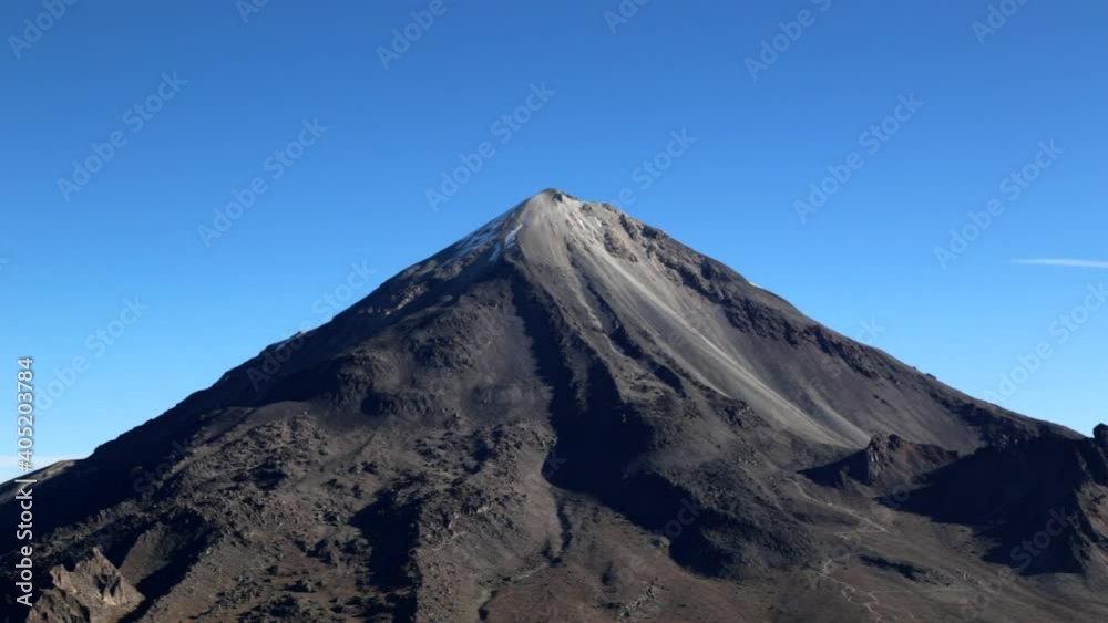 A beautiful shot of the Pico de Orizaba volcano in Mexico. Relief highest mountain