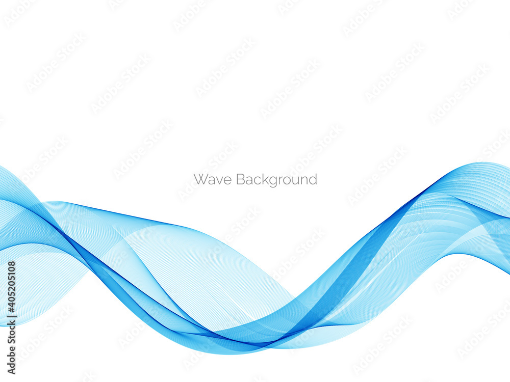 Abstract smooth stylish blue wave background