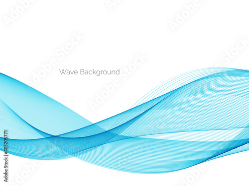 Abstract smooth stylish blue wave background