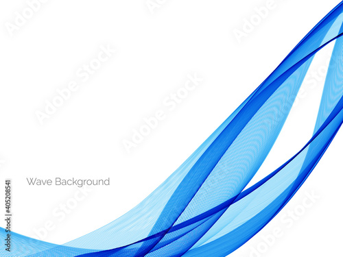 Abstract smooth stylish blue wave background